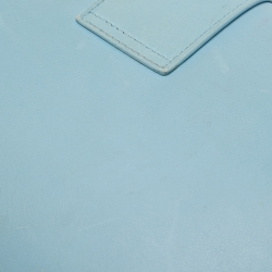 Pre Owned Saint Laurent Blue Leather Medium Chyc Flap Bag