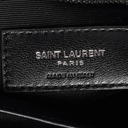 Saint Laurent Black Quilted Leather Toy Loulou Crossbody Bag