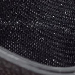 مملوكة مسبقًا Saint Laurent Black Matelassé Leather Monogram Card Holder  