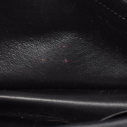 Pre Owned Saint Laurent Black Matelassé Leather Envelope Wallet on Chain