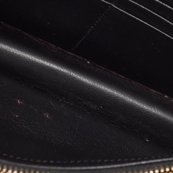 Pre Owned Saint Laurent Black Matelassé Leather Envelope Wallet on Chain