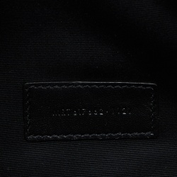 Pre Owned Saint Laurent Black Matelasse Leather Cassandra Wristlet Pouch