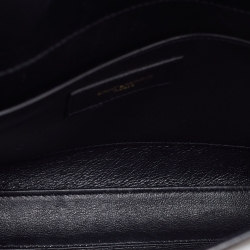 Pre Owned Saint Laurent Black Leather Small Manhattan Shoulder Bag