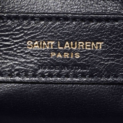 Pre Owned Saint Laurent Black Leather Small Manhattan Shoulder Bag