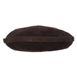 Pre Owned Saint Laurent Paris Brown Suede Small Mombasa Hobo