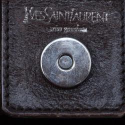 Pre Owned Saint Laurent Paris Brown Suede Small Mombasa Hobo