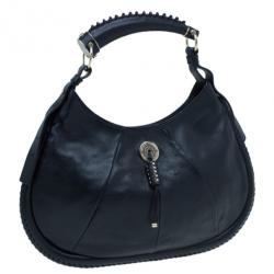 مملوكة مسبقًا حقيبة يد هوبو سان لوران باريس مومباسا جلد سوداء صغيرة