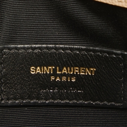 Pre Owned Saint Laurent Beige Leather Uptown Clutch