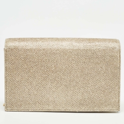 Pre Owned Saint Laurent  Gold Glitter Kate Tassel Wallet On Chain