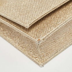 Pre Owned Saint Laurent  Gold Glitter Kate Tassel Wallet On Chain