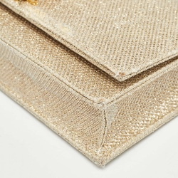 Pre Owned Saint Laurent  Gold Glitter Kate Tassel Wallet On Chain