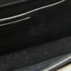 Saint Laurent Black/White Leather Medium Sunset Top Handle Bag