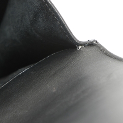 Saint Laurent Black/White Leather Medium Sunset Top Handle Bag