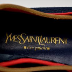 مملوكة مسبقًا YSL Navy Ballerina Boat Flats Size 37