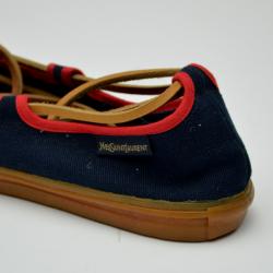 مملوكة مسبقًا YSL Navy Ballerina Boat Flats Size 37