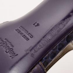 Pre Owned Yves Saint Laurent Multicolor Snake Platform Sandals Size 41