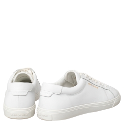Pre Owned Saint Laurent White Leather Andy Low Top Sneakers Size 38.5