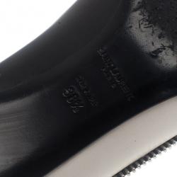 Pre Owned Saint Laurent Paris Two Tone Optical Zipper Detail Pumps Size 38.5
