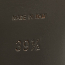 Pre Owned Saint Laurent Grey Lizard Embossed Leather Tribute Sandals Size 39.5