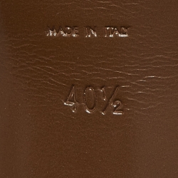 Pre Owned Saint Laurent Brown Tribute Ankle Strap Sandals Size 40.5