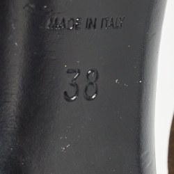 Pre Owned Saint Laurent Dark Brown Leather Opyum Sandals Size 38