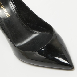 Pre Owned Saint Laurent Black Patent Leather Opyum Pumps Size 36