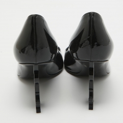 Pre Owned Saint Laurent Black Patent Leather Opyum Pumps Size 36