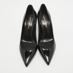 Pre Owned Saint Laurent Black Patent Leather Opyum Pumps Size 36