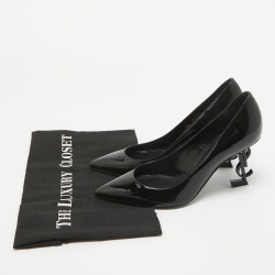 Pre Owned Saint Laurent Black Patent Leather Opyum Pumps Size 36