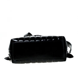 Pre Owned Saint Laurent Paris Black Matelasse Patent Leather LouLou Backpack