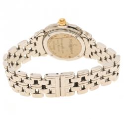 Pre Owned Saint Laurent Paris White Gold Plated Women's Wristwatch 32 mm