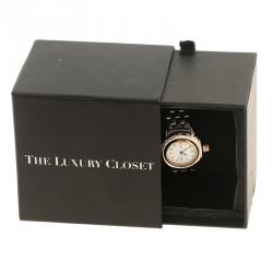 Pre Owned Saint Laurent Paris White Gold Plated Women's Wristwatch 32 mm