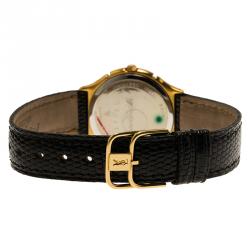 Saint Laurent Paris White Gold-Plated Stainless Steel Classic Women's Wristwatch 30MM