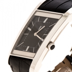 Pre Owned Yves Saint Laurent Paris Black Stainless Steel Rive Gauche Women's Wristwatch 24 mm