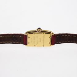 Yves Saint Laurent Rectangular SS Leather Womens Wristwatch 26 MM