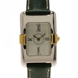 Saint Laurent Paris White Stainless Steel Classic Women's Wristwatch 21MM