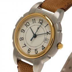 Saint Laurent Paris White Gold-Plated Stainless Steel Classic Women's Wristwatch 28MM