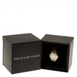 Saint Laurent Paris White Gold-Plated Stainless Steel Classic Women's Wristwatch 28MM
