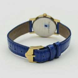 Pre Owned Yves Saint Laurent Gold Plated Blue Classic Collection Ladies Wristwatch 28 MM