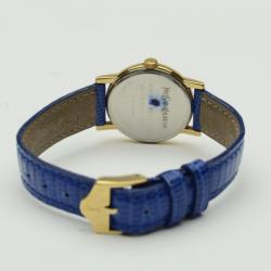 Pre Owned Yves Saint Laurent Gold Plated Blue Classic Collection Ladies Wristwatch 28 MM