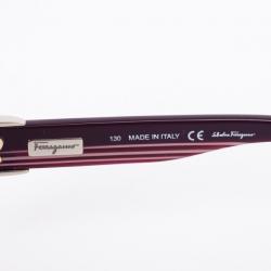 Pre Owned Salvatore Ferragamo Striped Purple 659S Square Oversized Womens Sunglasses