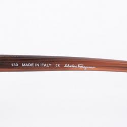 مملوكة مسبقًا Salvatore Ferragamo Crystal Rust Brown 614S Cat Eye Women's Sunglasses 