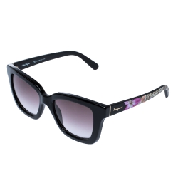 Pre Owned Salvatore Ferragamo Black/Multicolor SF858S Gradient Printed Sunglasses