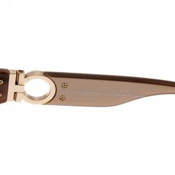 مملوكة مسبقًا نظارة سالفاتوري فيراغامو SF609S بني مربعة 