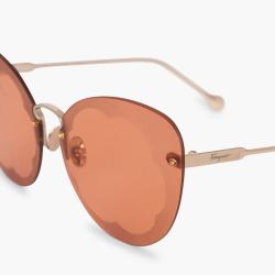 Pre Owned Salvatore Ferragamo Orange Fiore Sunglasses