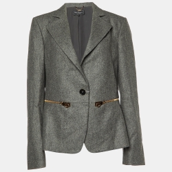 Salvatore Ferragamo Grey Wool Blazer XL
