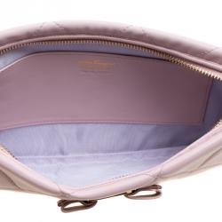مملوكة مسبقًا Salvatore Ferragamo Pink Quilted Leather Macaron Clutch