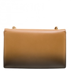 مملوكة مسبقًا حقيبة كتف سالفاتوري فيراغامو جيني جلد بنية/ كراميل