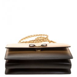 مملوكة مسبقًا حقيبة كتف سالفاتوري فيراغامو جيني جلد بنية/ كراميل