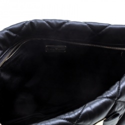 Pre Owned حقيبة كتف سالفاتوري فيراغامو سلسلة غينت جلد مبطنة سوداء